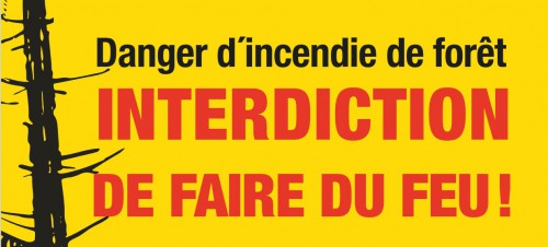 Interdiction de faire du feu